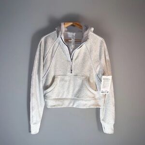 Lululemon Scuba Oversized Half-Zip Hoodie *PLUSH Heathered Alpine White XS/S fur